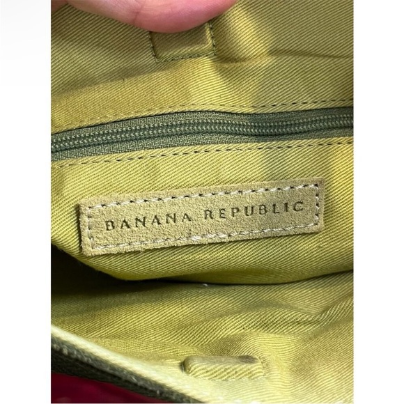 Vintage Y2K Banana Republic Green Suede Bag - Picture 6 of 9